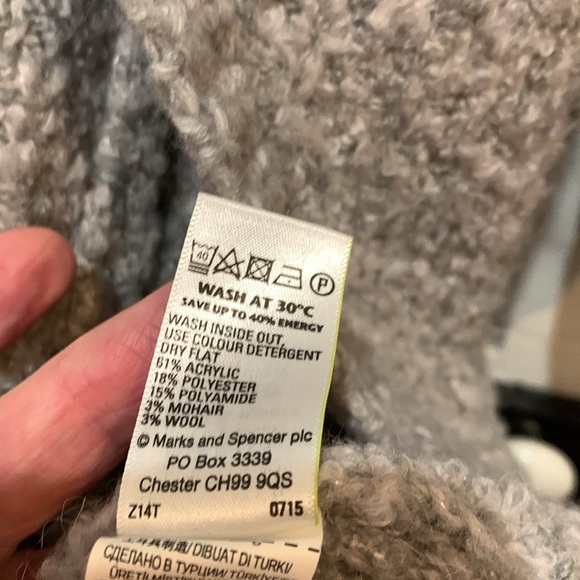 Silver grey full length cardigan - Picture 4 of 6